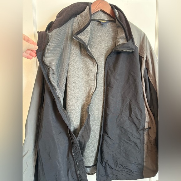 WOOLRICH Men’s 2 in 1 Jacket Removable Fleece Liner Black and Grey Size 2XL - Picture 4 of 10